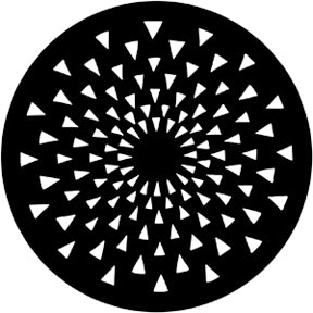 79038 Radial Triangles  Rosco Stainless Steel Gobo
