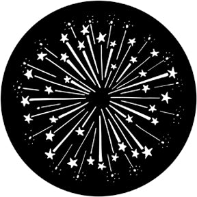 79055 Shooting Stars 2  Rosco Stainless Steel Gobo