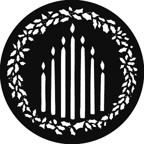 G813 Wreath with Candles - Rosco GAM Standard Steel Gobo