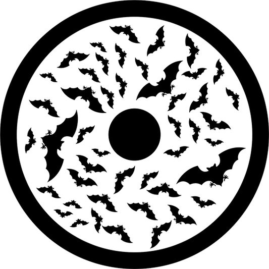 82923 Flying Bats Rotating - Rosco Colour Glass Gobo