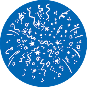 82947 Celebration Blue - Rosco Colour Glass Gobo
