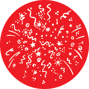 82948 Celebration Red - Rosco Colour Glass Gobo