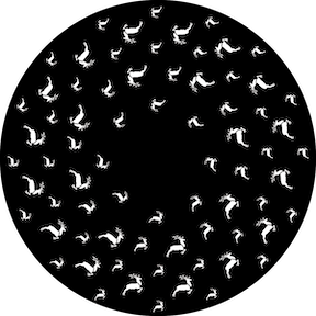 82950 Soaring Reindeer Rotating - Rosco Colour Glass Gobo