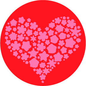 83658 Filled Heart - Rosco Colour Glass Gobo