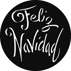 G844 Feliz Navidad - Rosco GAM Standard Steel Gobo
