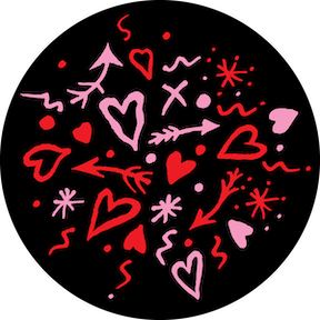 84438 Love Pink and Red - Rosco Colour Glass Gobo