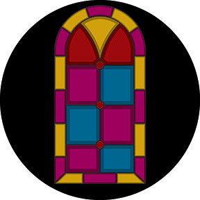 86794 Art Nouveau Window Multi Color - Rosco Colour Glass Gobo