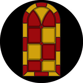 86797 Art Nouveau Window Red Yellow - Rosco Colour Glass Gobo