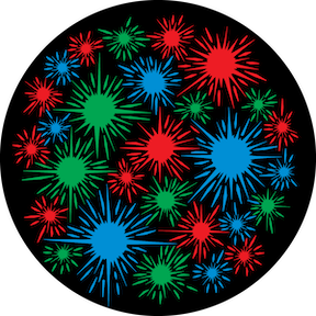 86815 Christmas Fireworks - Rosco Colour Glass Gobo
