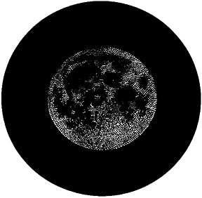 GT24 Halftone Full Moon - Rosco Standard Steel Gobo