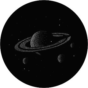 GT25 Saturn with Stars - Rosco Standard Steel Gobo