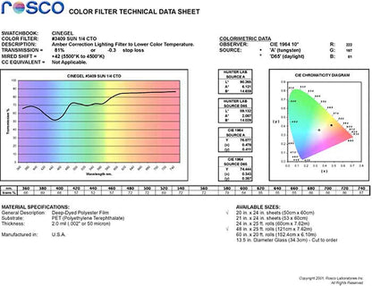 R3409 Rosco Cinegel - Roscosun 1/4 CTO