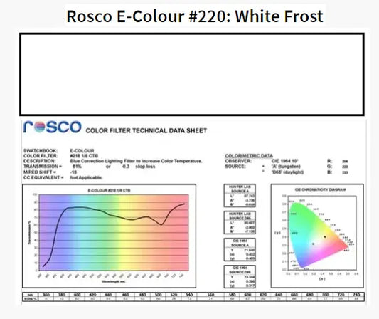 E220 Rosco E Colour - White Frost