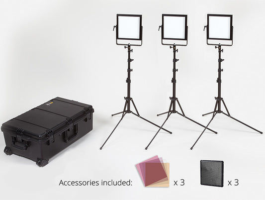 Rosco 3-Head LitePad Vector Location Lighting Kit. Image: Rosco